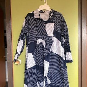 Navy & White cotton dress